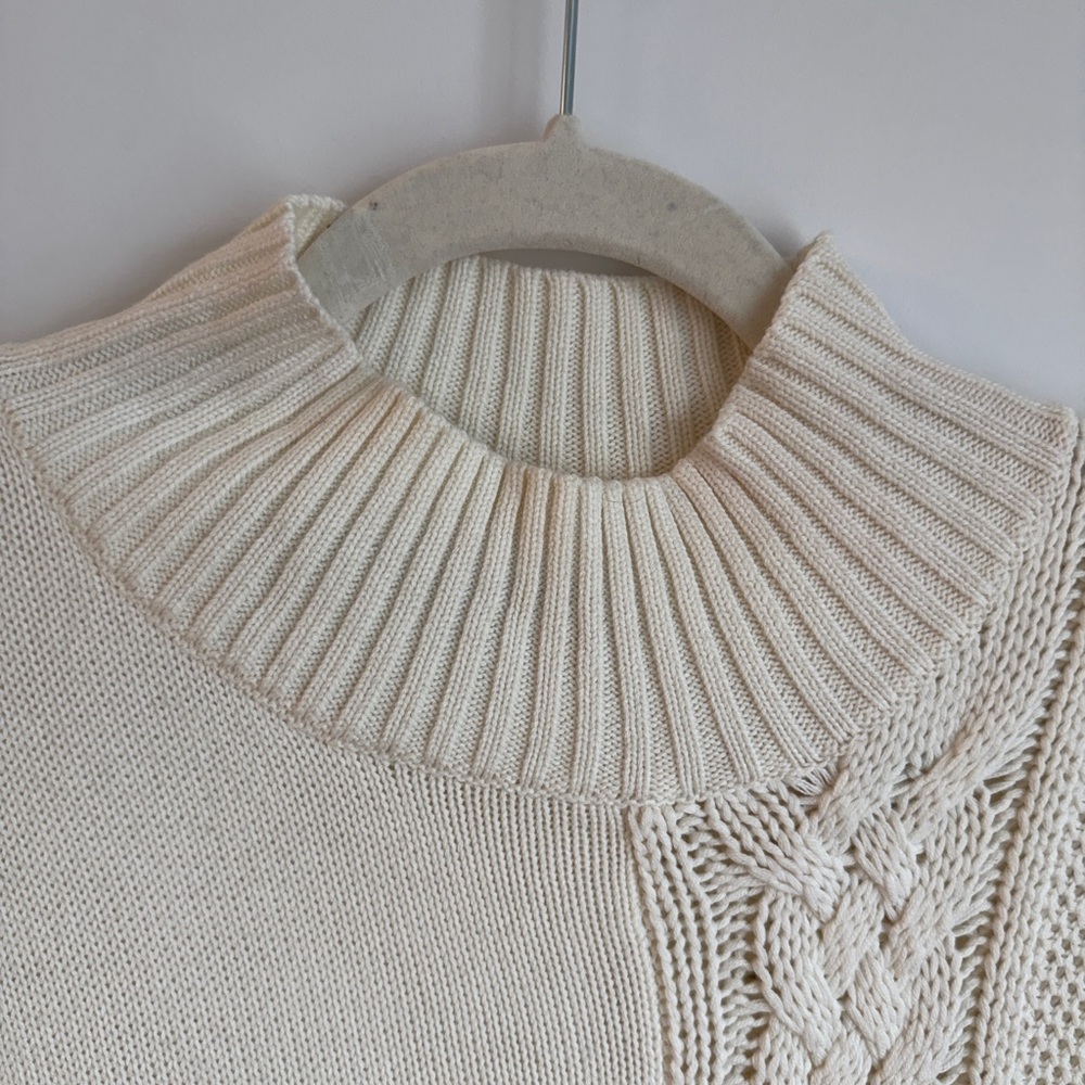 NWOT Timo Weiland white fringe sweater dress - Picture 6 of 8